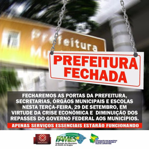 Prefeitura fechada