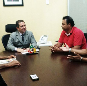 Vereador Albertino Franco durante encontro