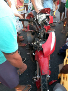 Motocicleta destuída