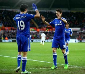 Oscar e Diego Costa discutiram em treino (Getty Images)