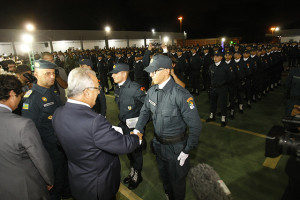 Formatura dos novos policiais