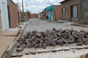 Calçamento em fase de conclusão