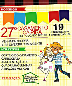 Cartaz do Casamento Caipira do Brejo