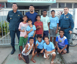 Diego Costa em visita ao 7°BPM