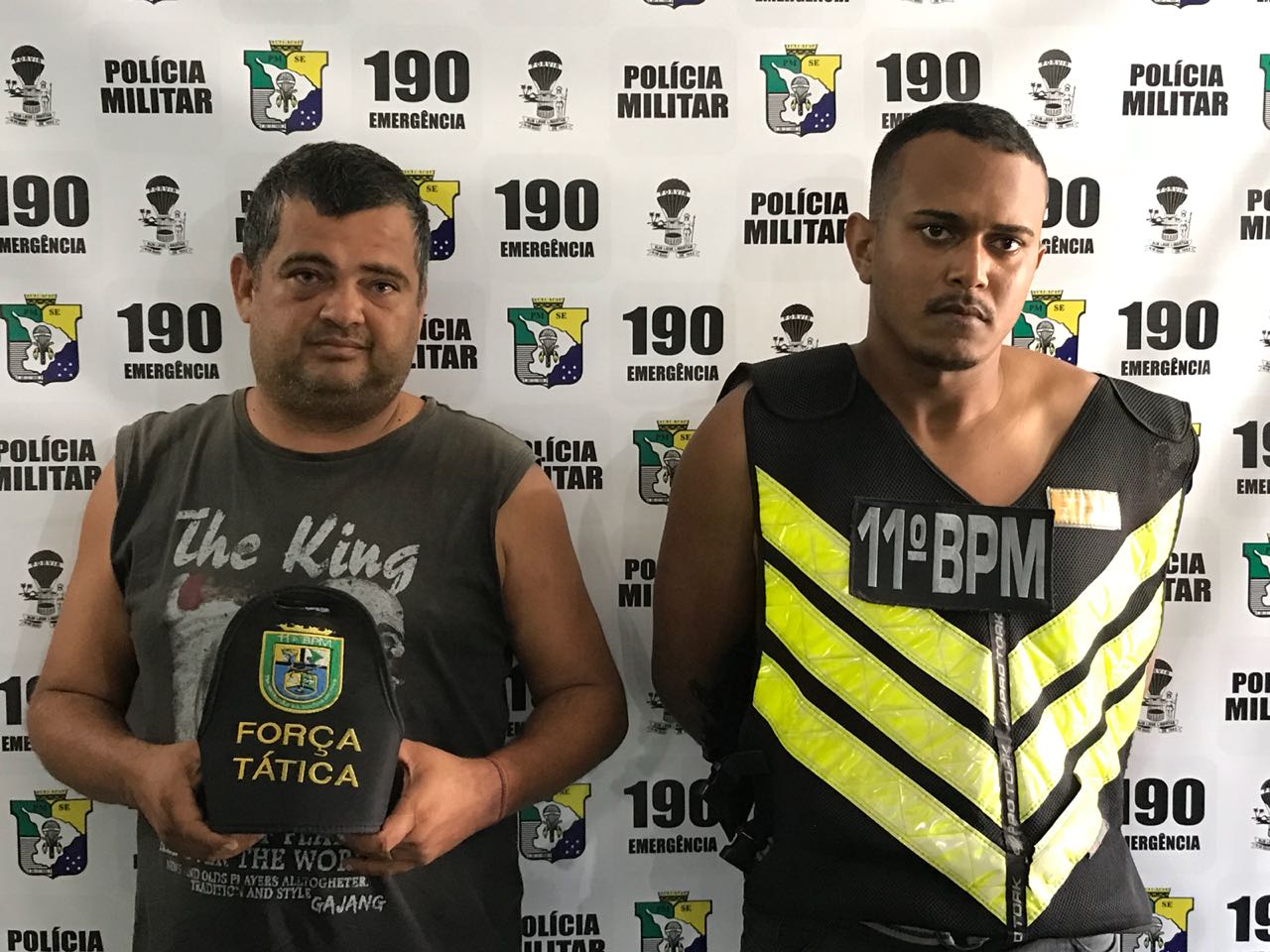 Dupla presa suspeita por tráfico de drogas (Foto: 11º BPM)