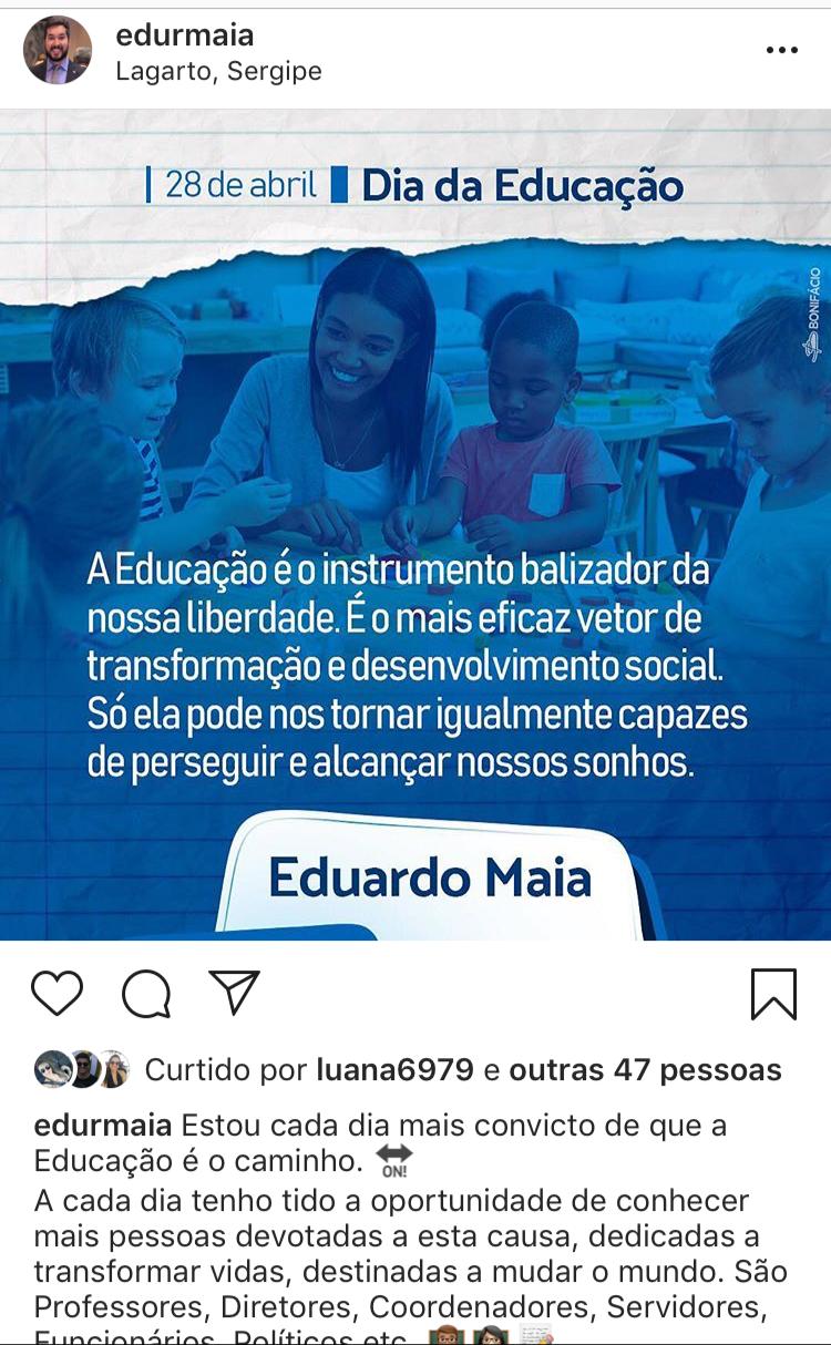 Postagem de Eduardo Maia 